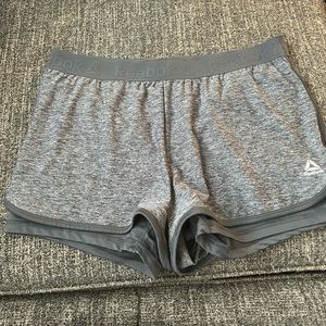 Reebok grey shorts with spandex liner